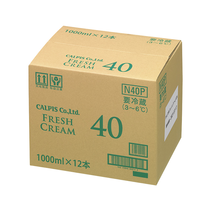 カルピス / 生クリーム・40％ 業務用ケース（1L×12本）