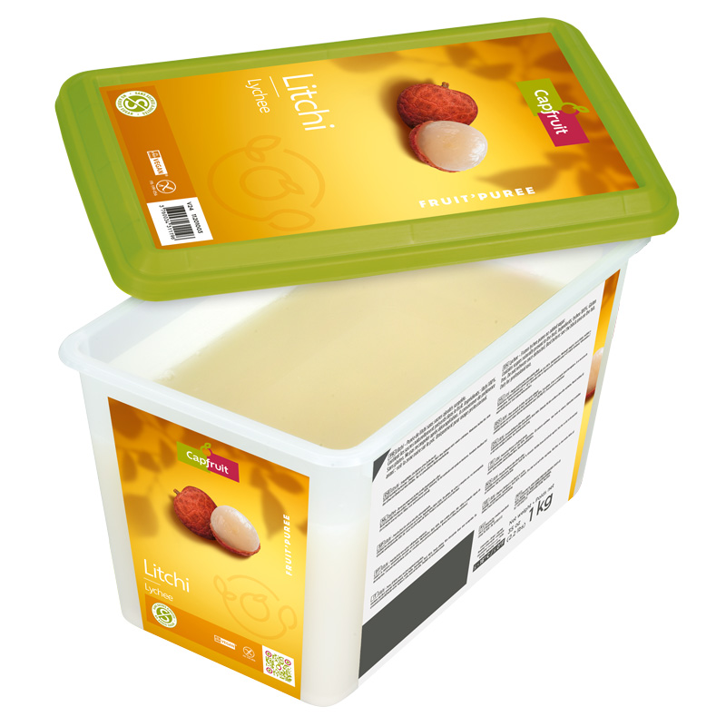 キャップフリュイ 冷凍ライチピューレ1kg（無糖）