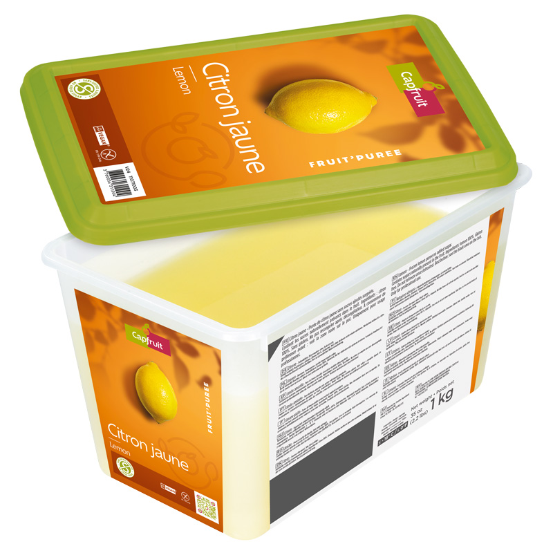 キャップフリュイ 冷凍シトロンジョーンヌ ピューレ1kg（無糖）