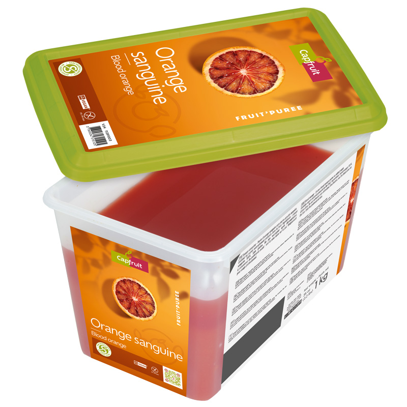 キャップフリュイ 冷凍オレンジサンギーヌピューレ1kg（無糖）