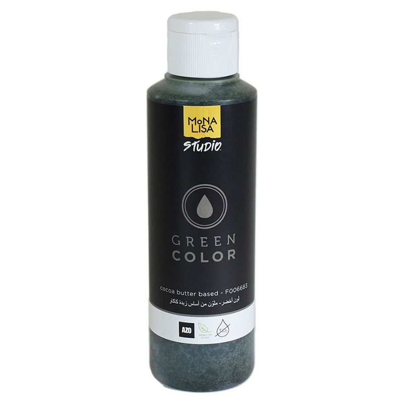 Mona Lisa グリーンカラー 240ml 3本セット　色素入カカオバター モナリザ（IBC） / 色素入りカカオバター グリーン 245g